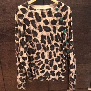 Zadig & Voltaire Justy Leopard Print Cashmere NWOT